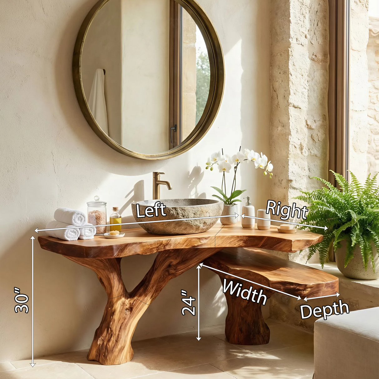 Modern Live Edge Vanity For Master Bathroom Design
