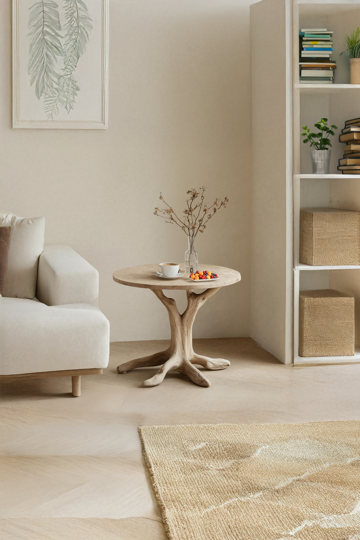 Rustic Wooden End Table For Furniture Decor Practical Living Room