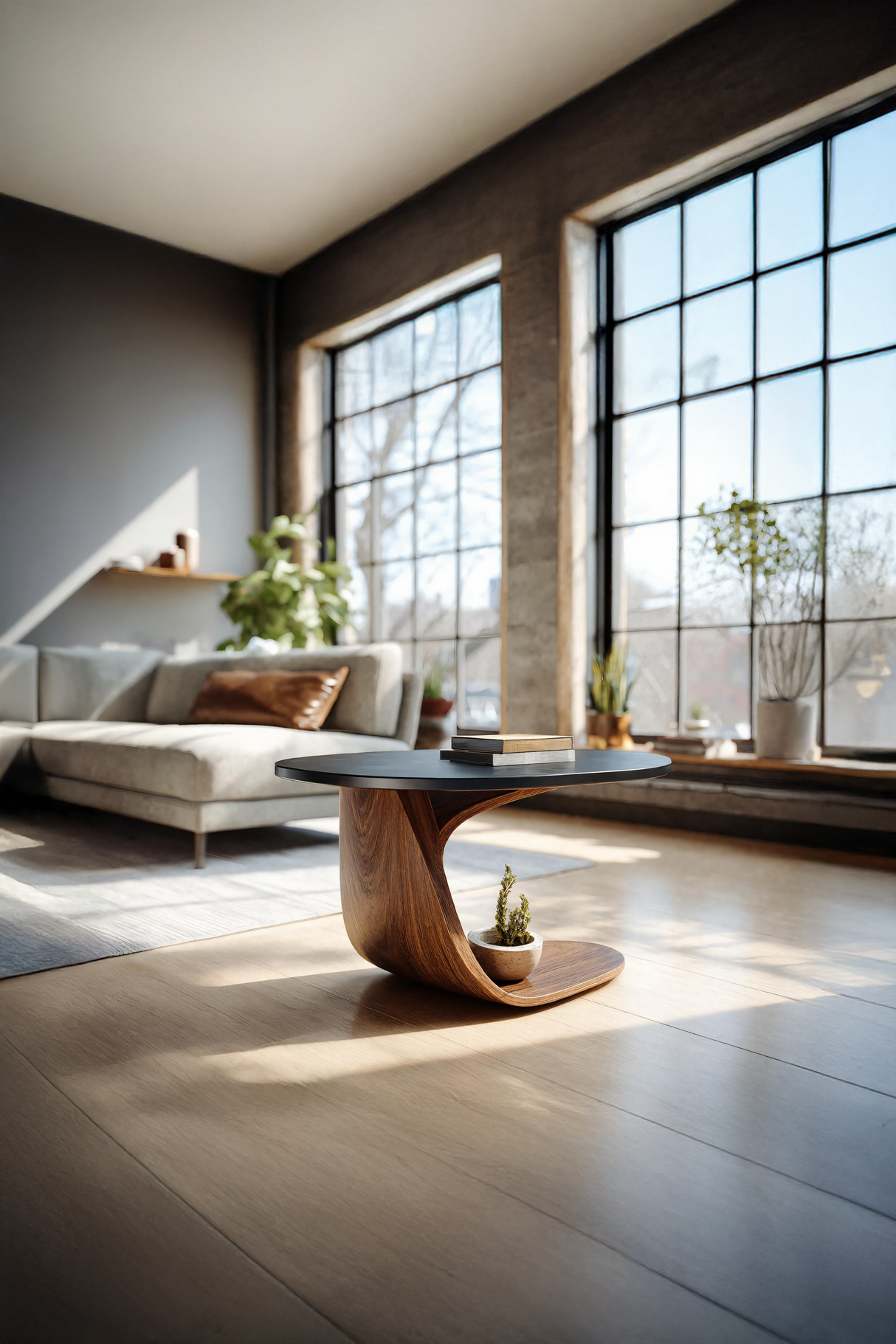 Handcrafted Solid Wood End Table For Natural Home Decor