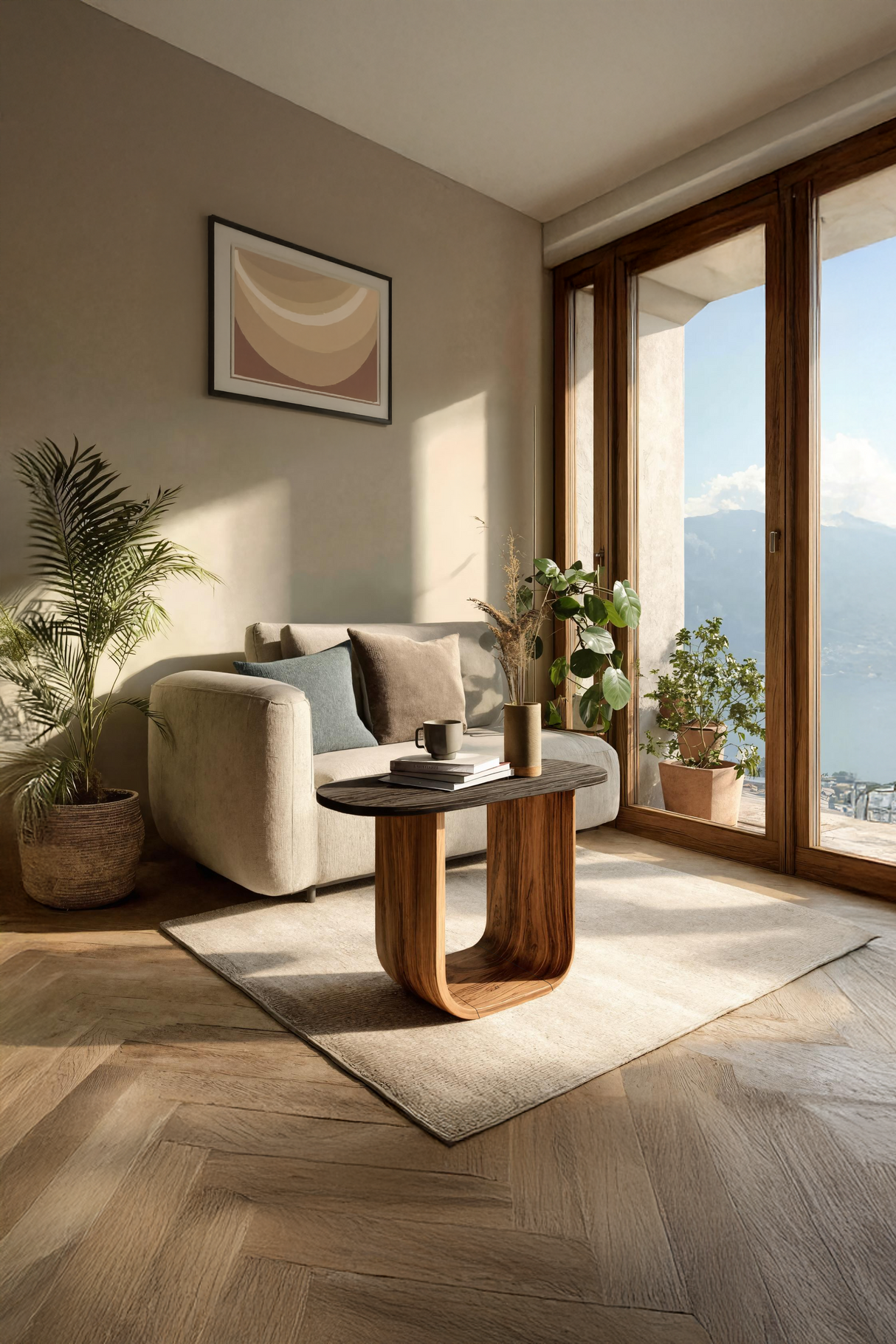 Modern Solid Wood End Table For Bedroom Furniture Decor