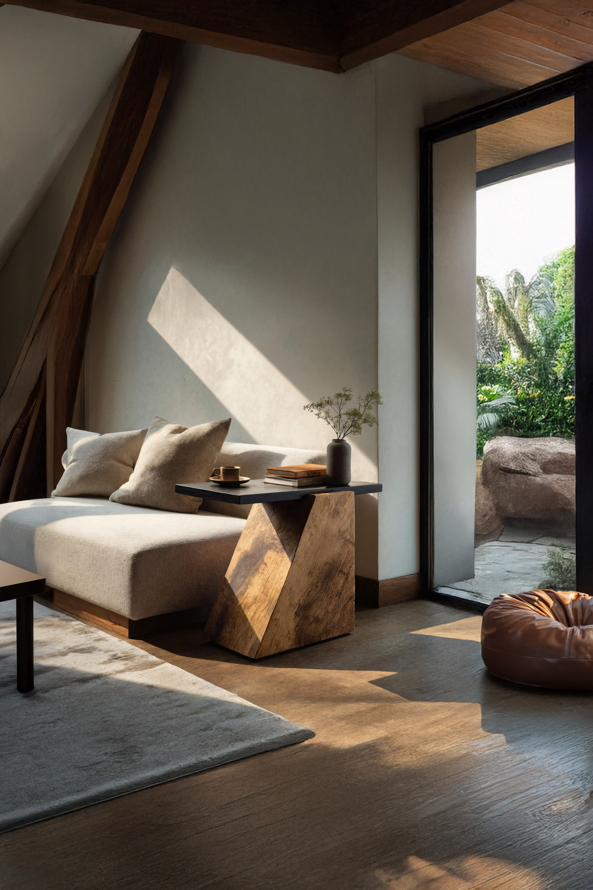 Modern Wooden Side Table For Luxury Living Room Design