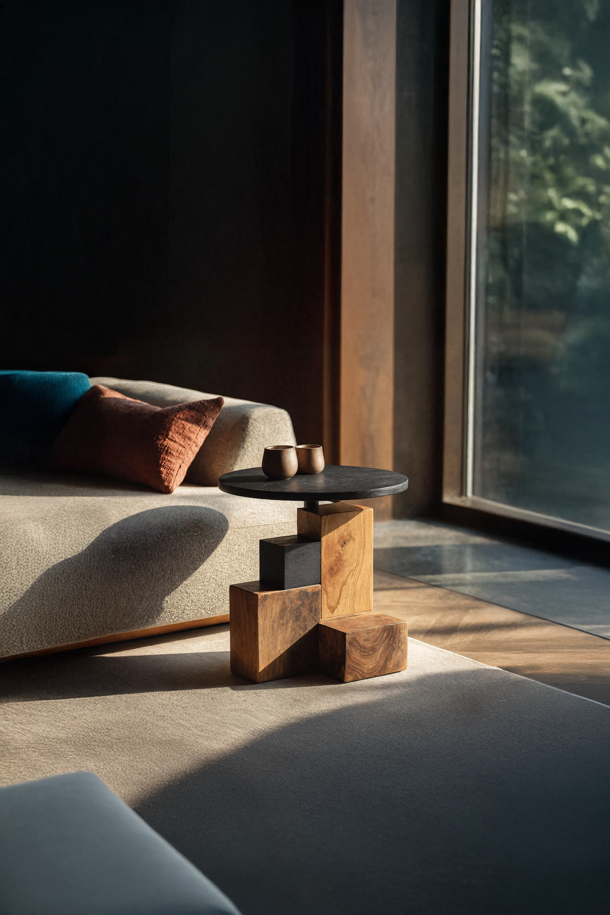 Modern Live Edge Side Table For Organic Furniture Lovers