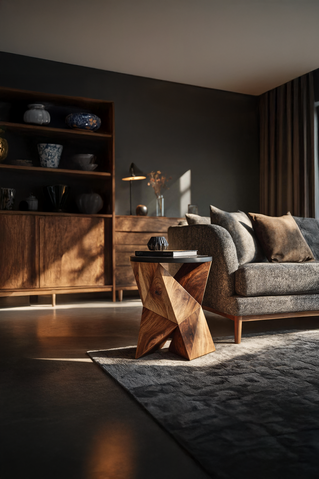 Handcrafted Wooden Side Table For Designer Entryway