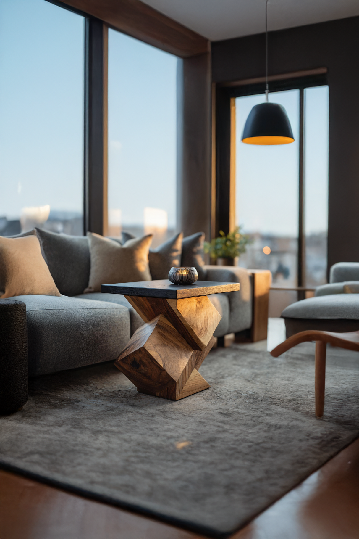 Handcrafted Live Edge Side Table For Warm Living Space