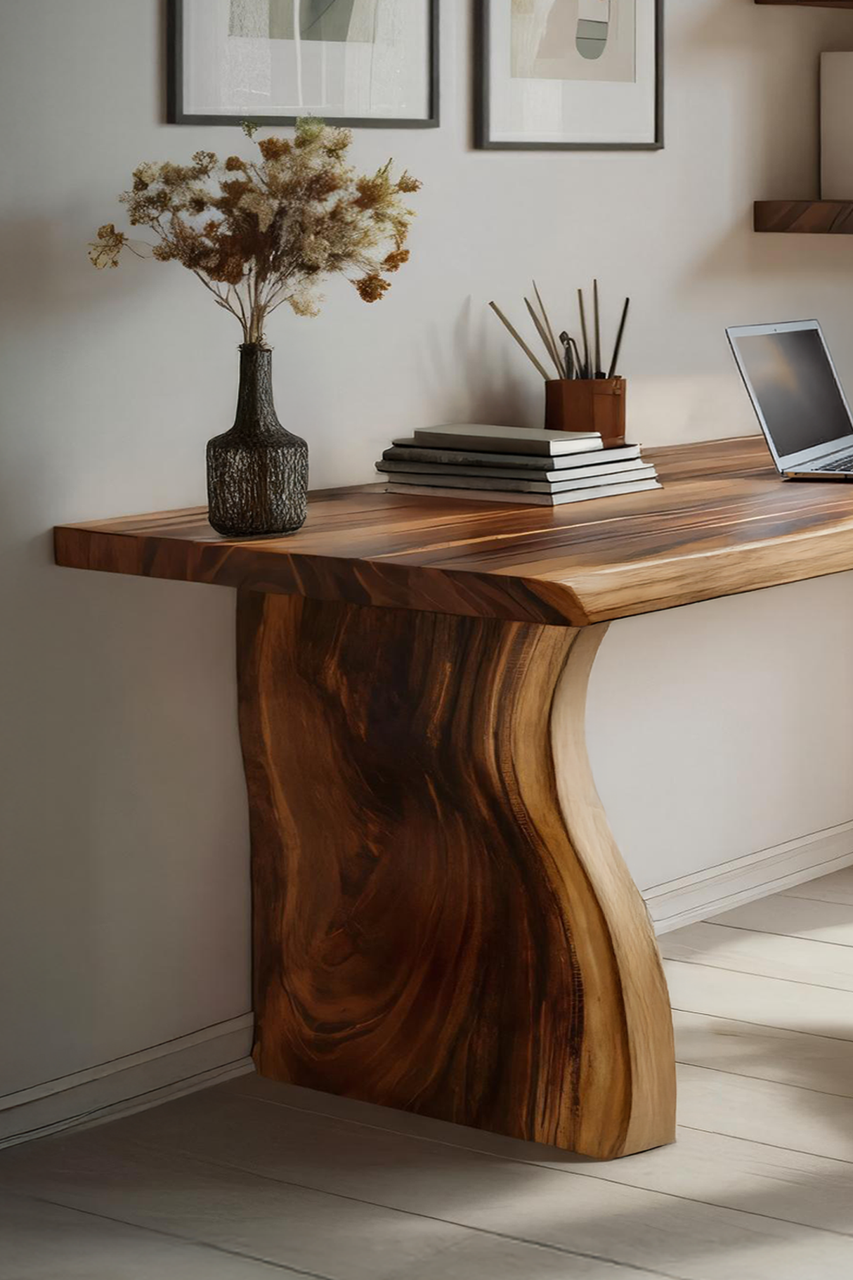 Handcrafted Solid Wood Desk For Reading And Work Area
