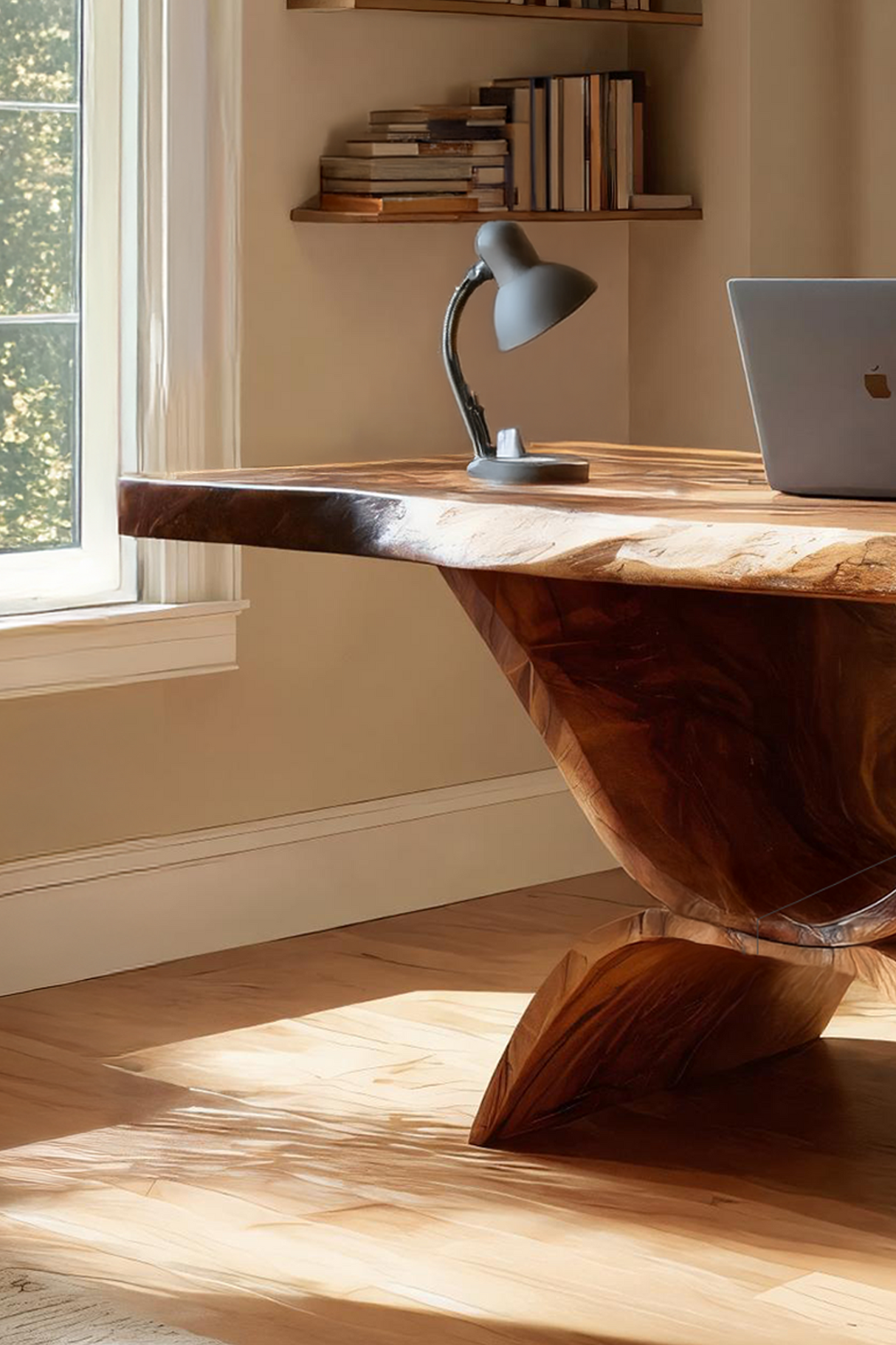 Handcrafted Solid Wood Desk For Home Office And Living Room