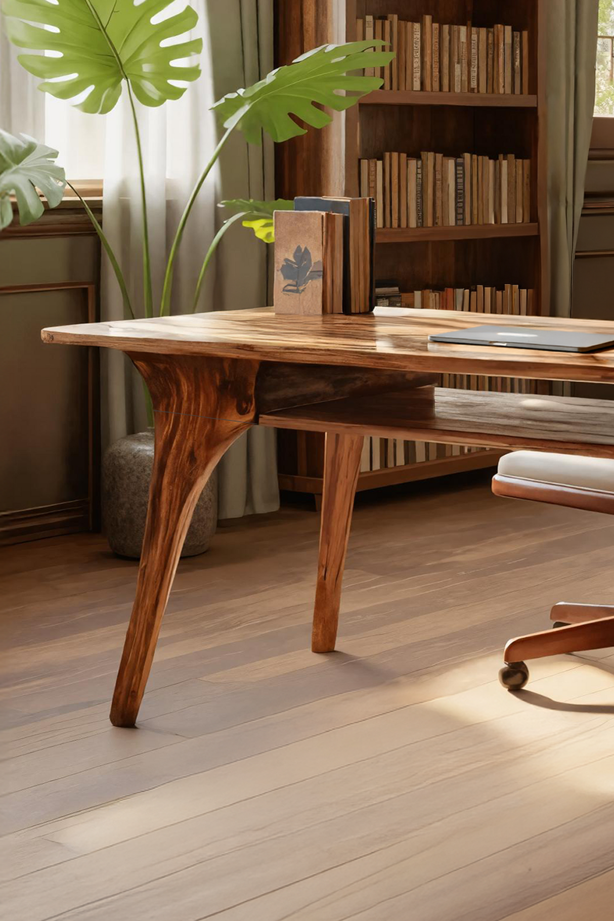 Modern Solid Wood Desk For Living Room And Office Decor