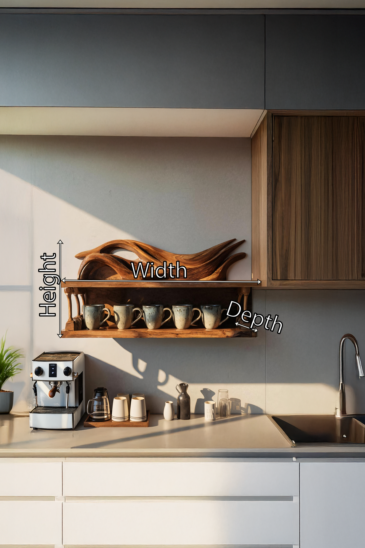 Handcrafted Kitchen Wall Shelf For Functional Decor