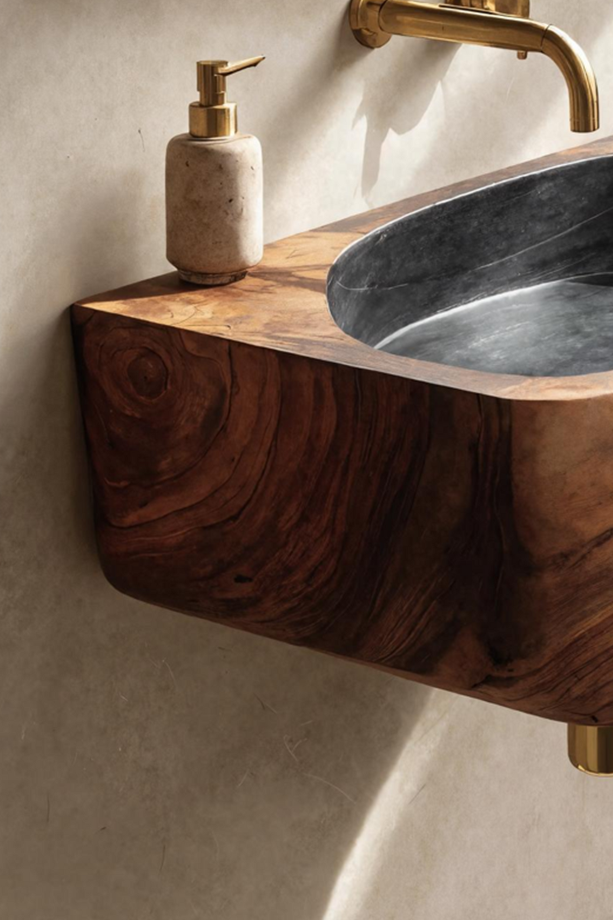 Modern Solid Wood Vanity Sink For Minimalist Bathroom Design