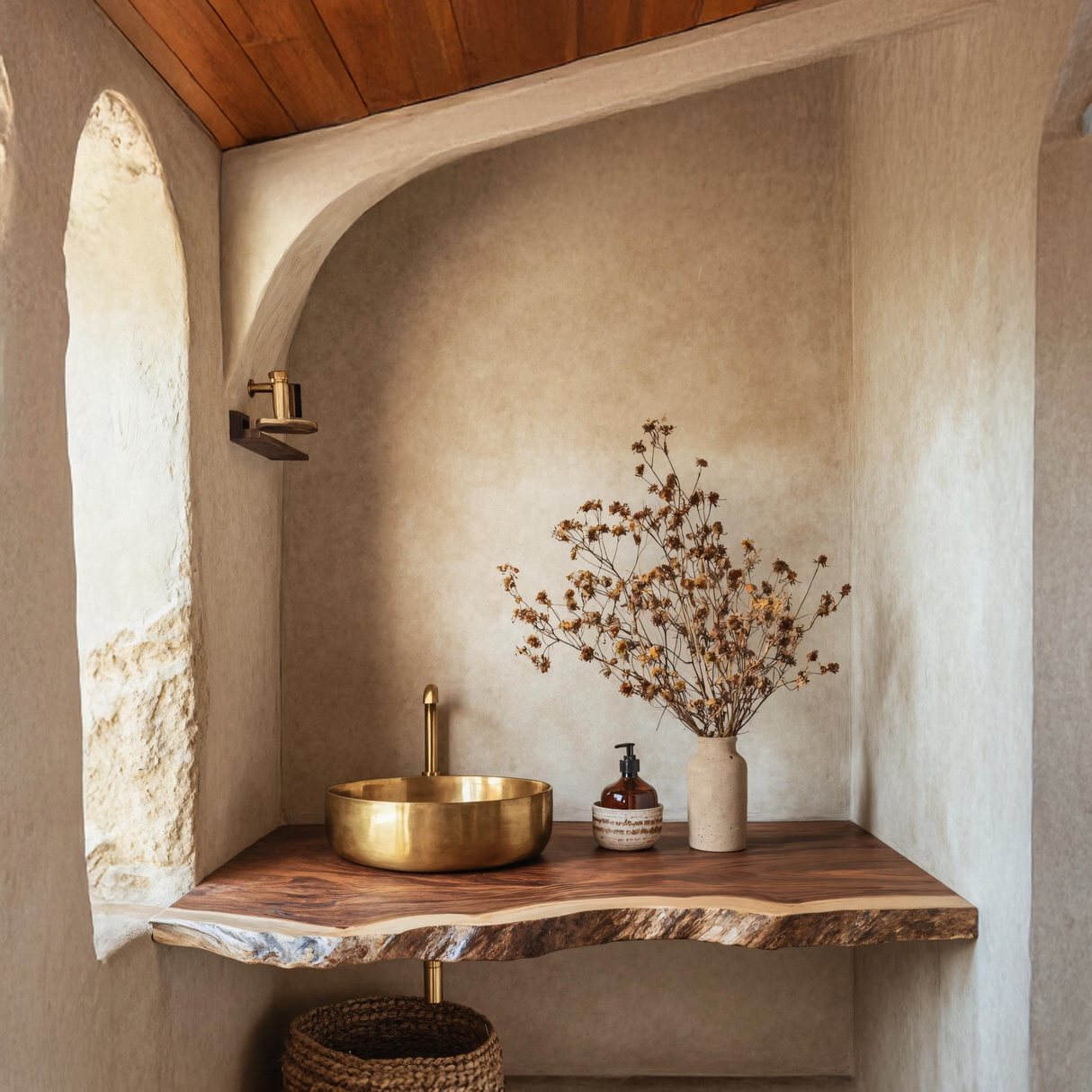Mid Century Solid Wood Vanity For Furniture Decor