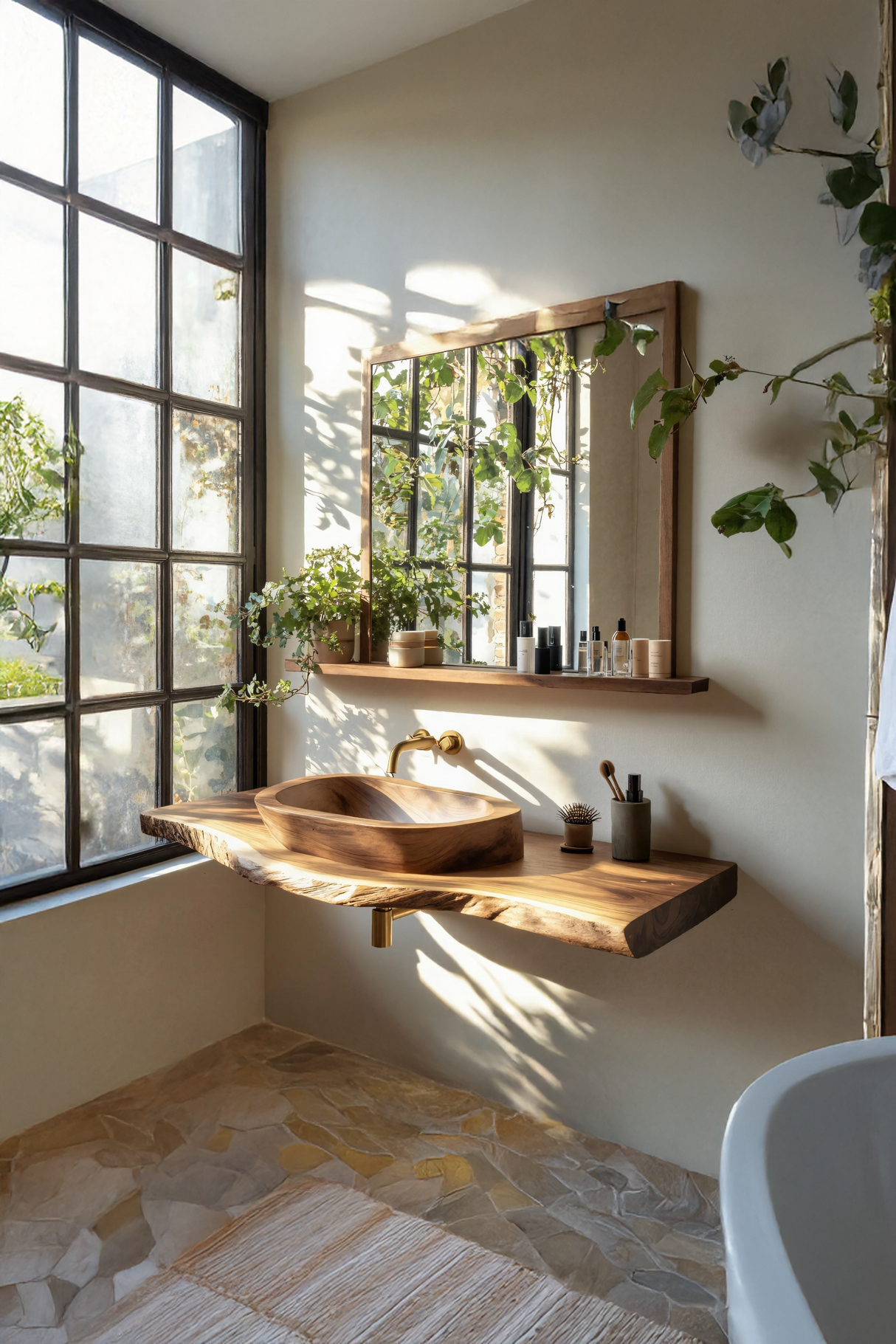 Handcrafted Vanity With Storage For Bathroom Design