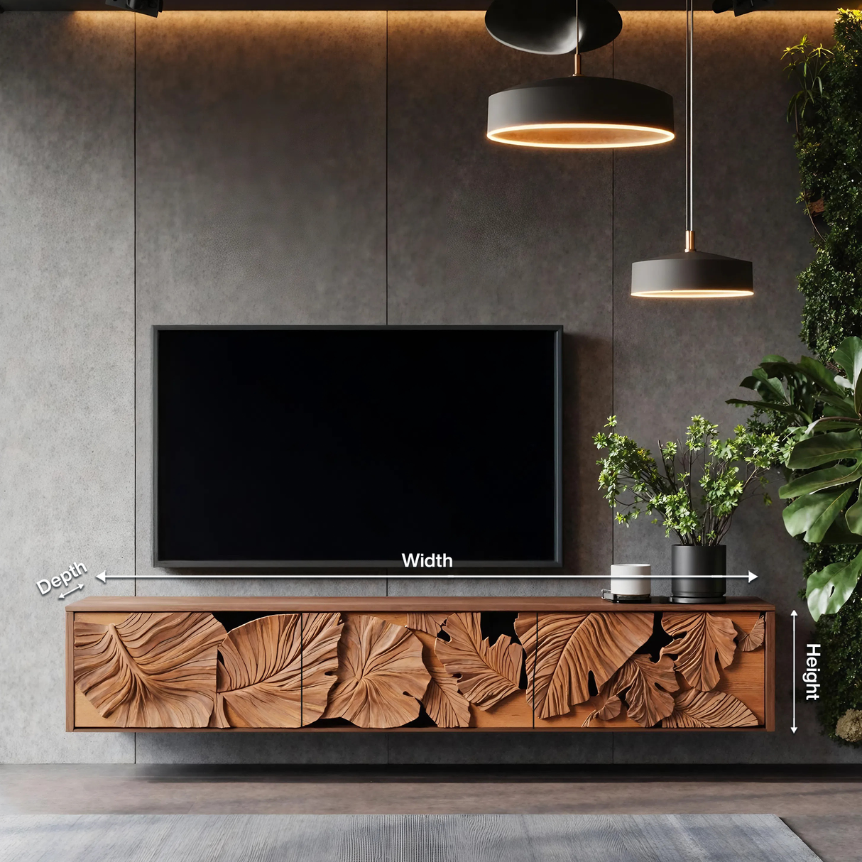 Rustic TV Cabinet For Farmhouse Living Room