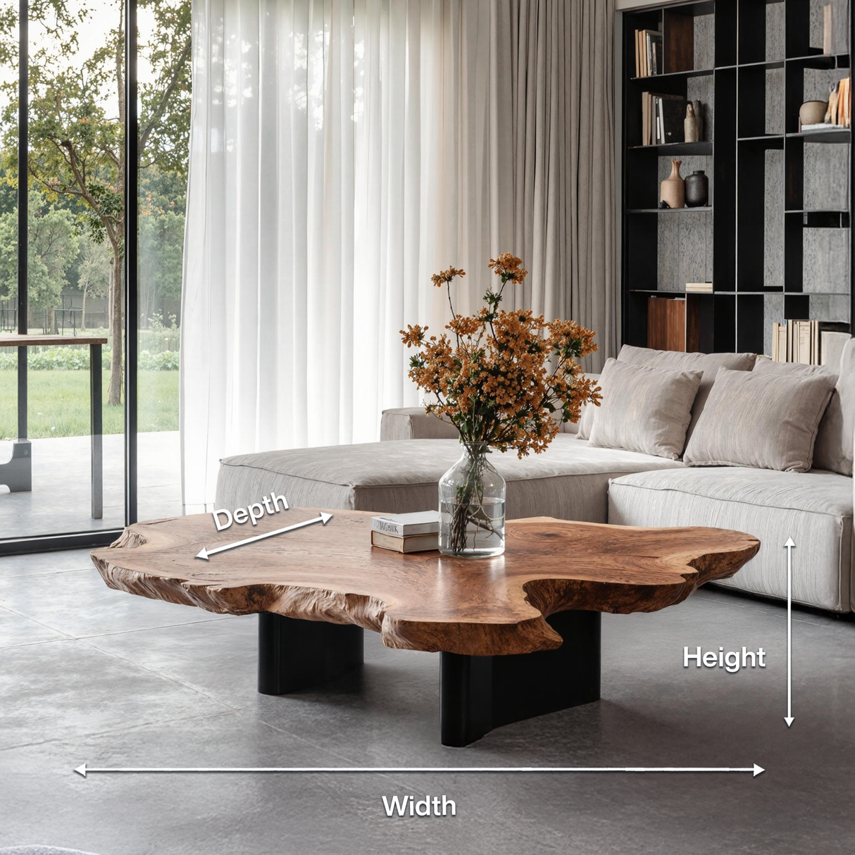 Mid Century Coffee Table For Natural Wood Interior