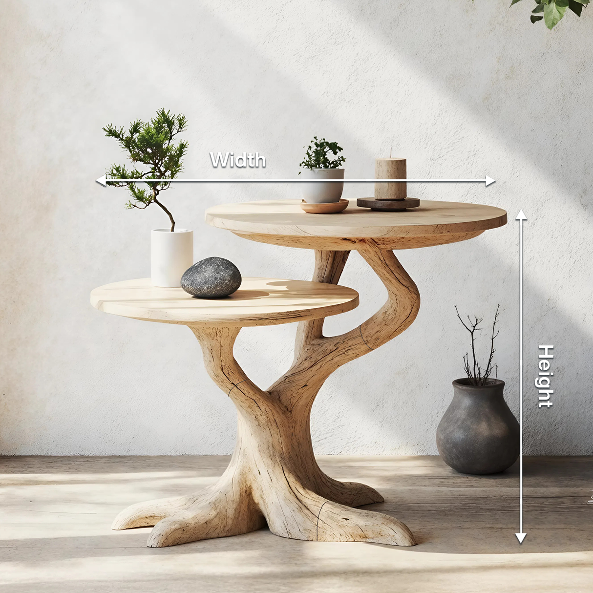 Rustic Round End Table For Living Room Decor