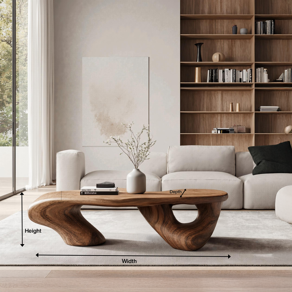 Handcrafted Low Table For Functional Room Setup