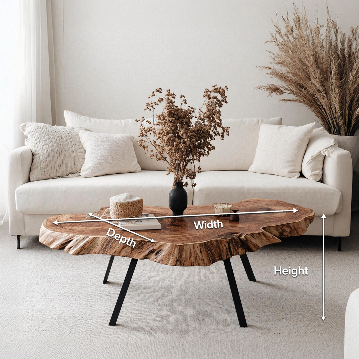 Mid Century Low Table For Minimalist Living Room