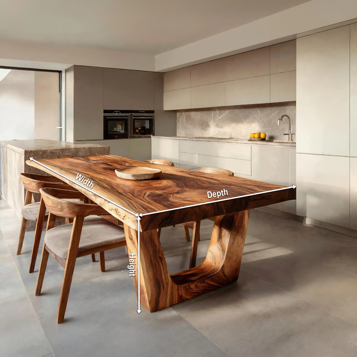 Minimalist Dining Table With Sleek Look For Dining Room