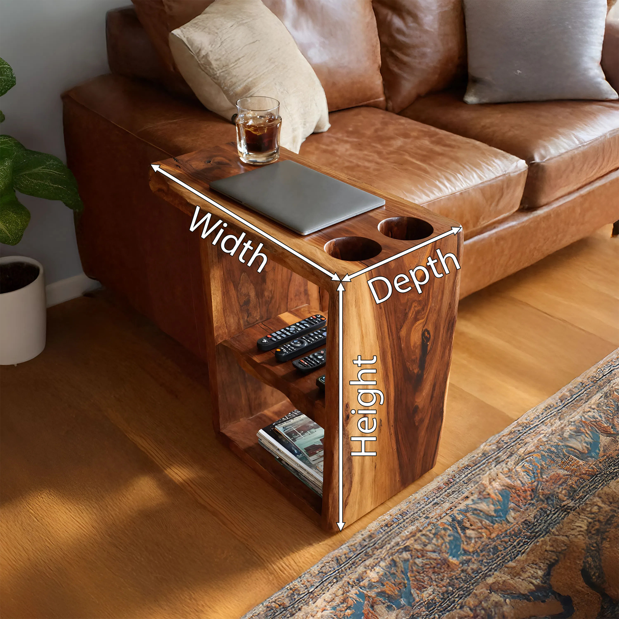 Handcrafted Live Edge Side Table For Furniture Design