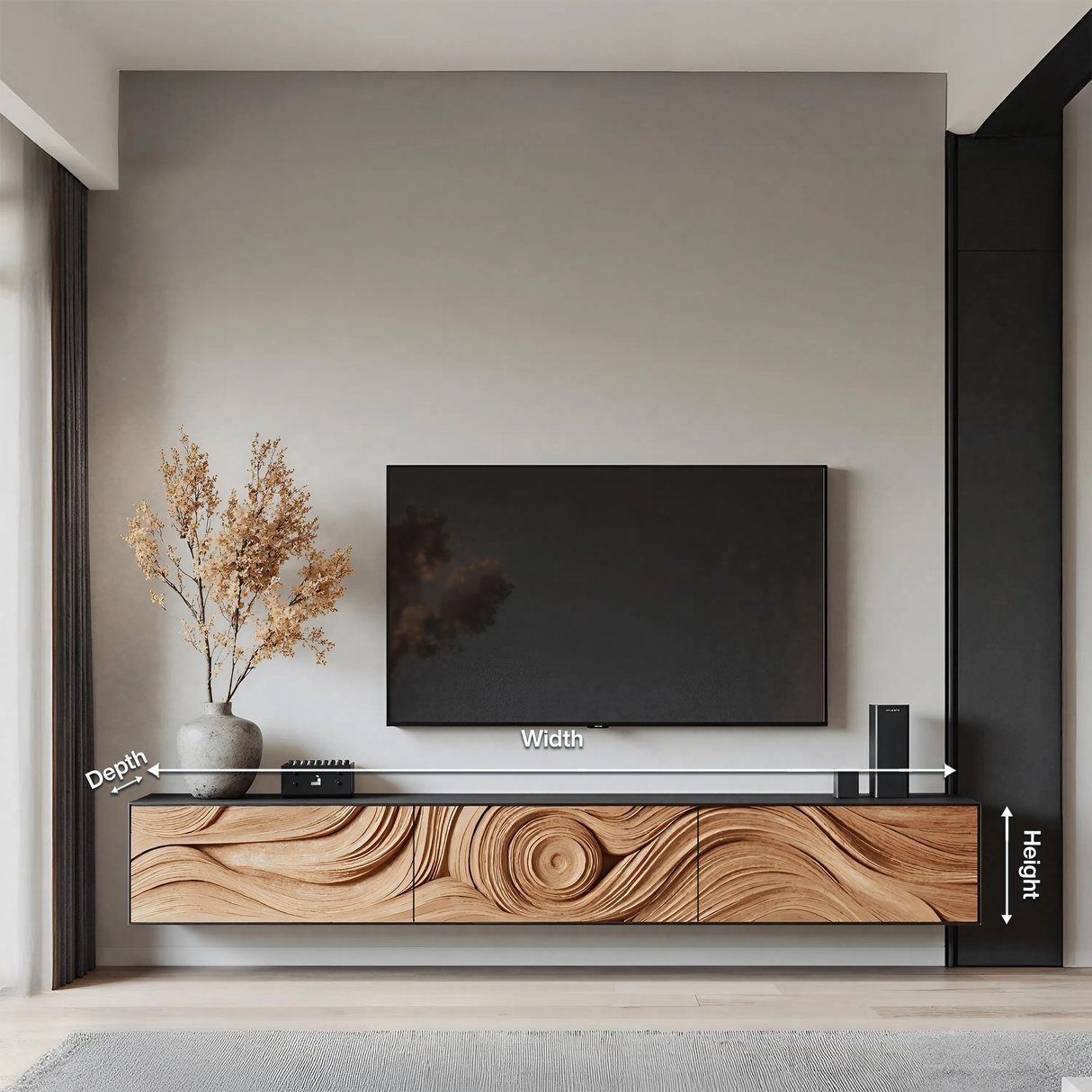 Farmhouse Wooden TV Console For Furniture Decor