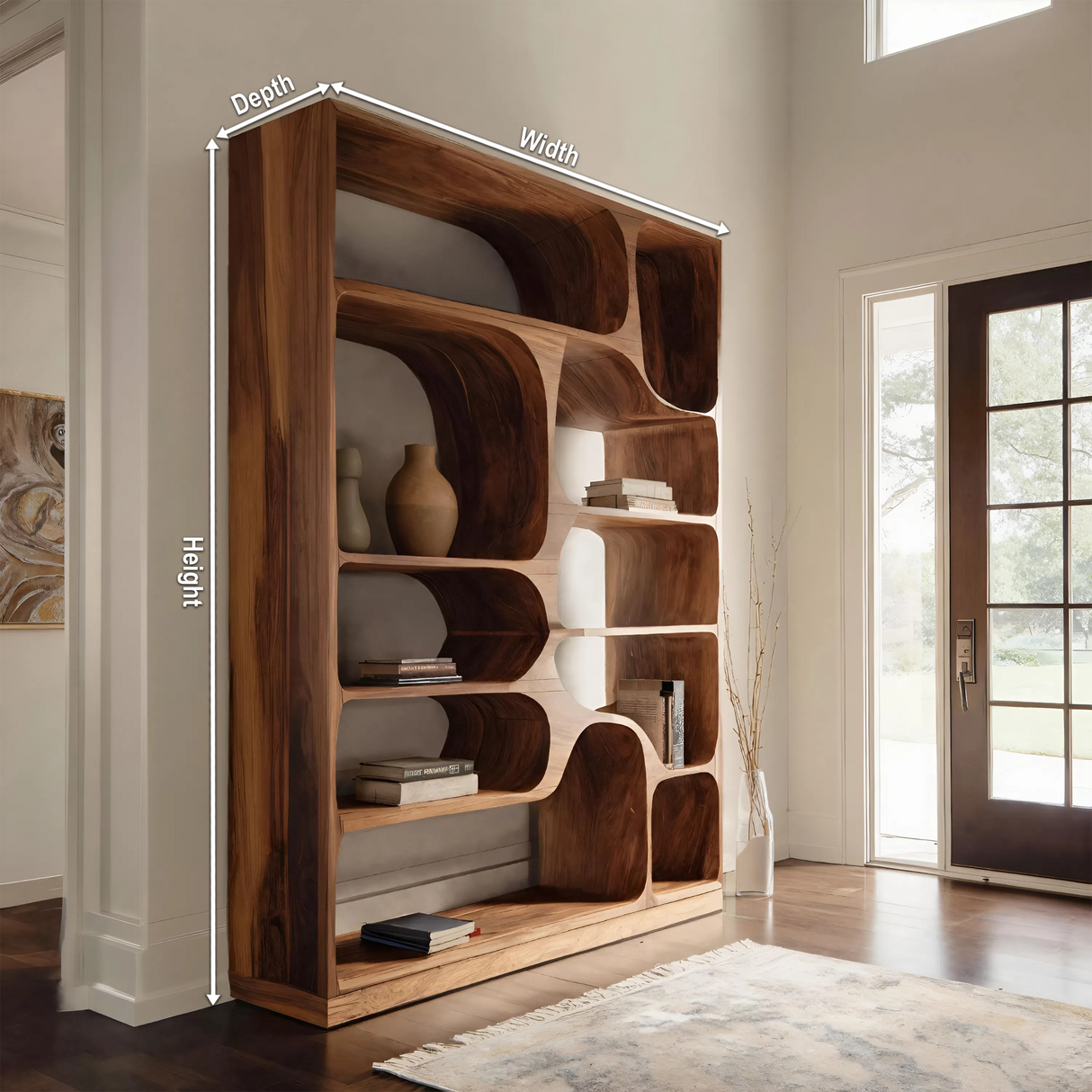 Artistic Bookcase For Living Room Or Bedroom