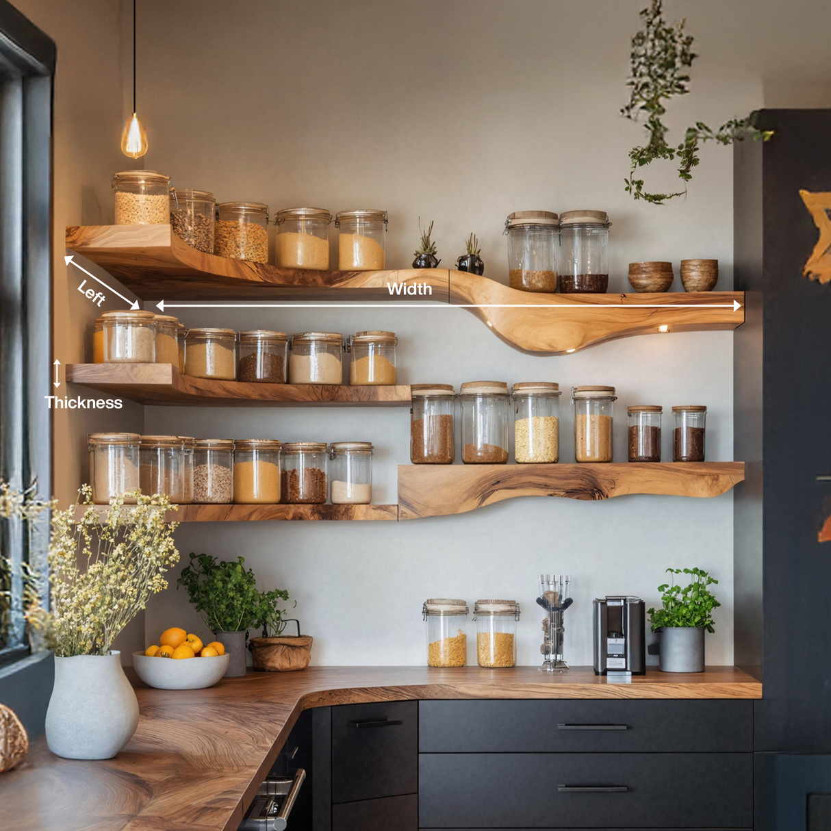 Farmhouse Wooden Spice Organizer For Entryway Storage