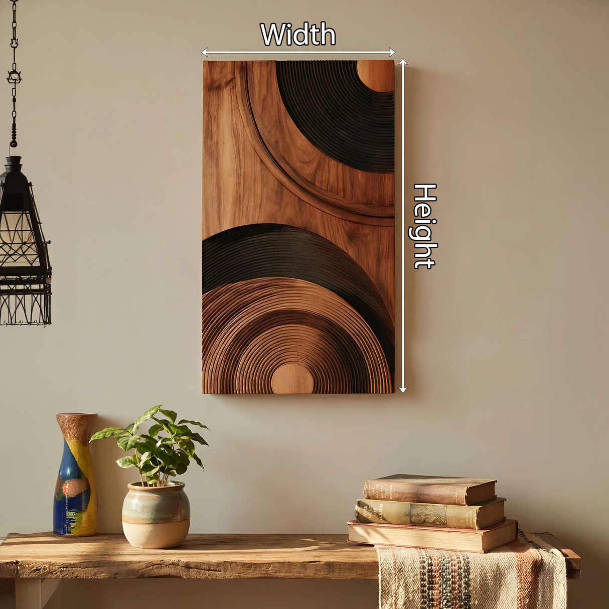 Contemporary Sculptural Wall Art Panel For Hallway Decor