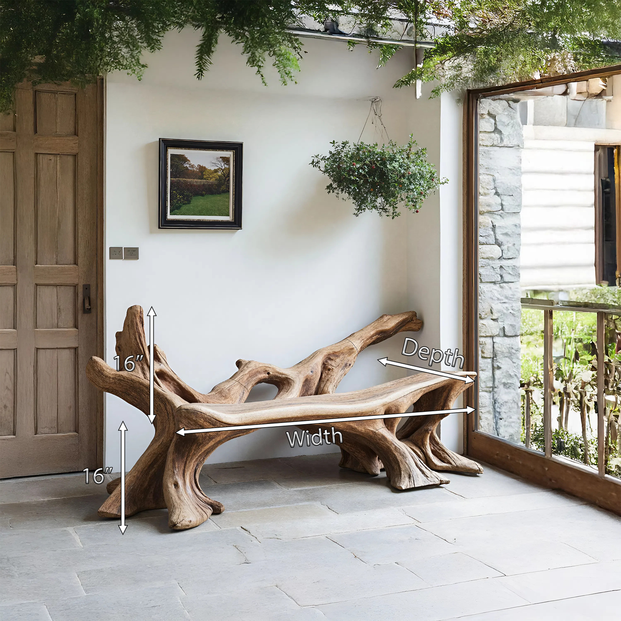 Handcrafted Wooden Bench Outdoor Seating For Durable Patios