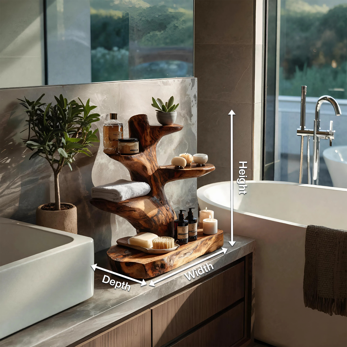 Modern Organic Bathroom Shelf For Bathroom