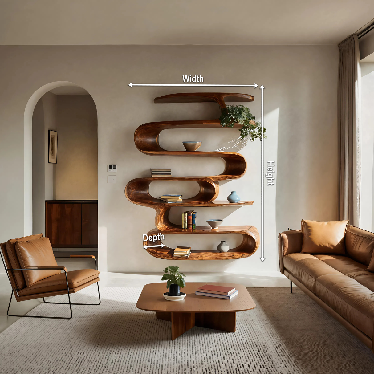 Elegant Wall-Mounted Shelf For Modern Home Decor
