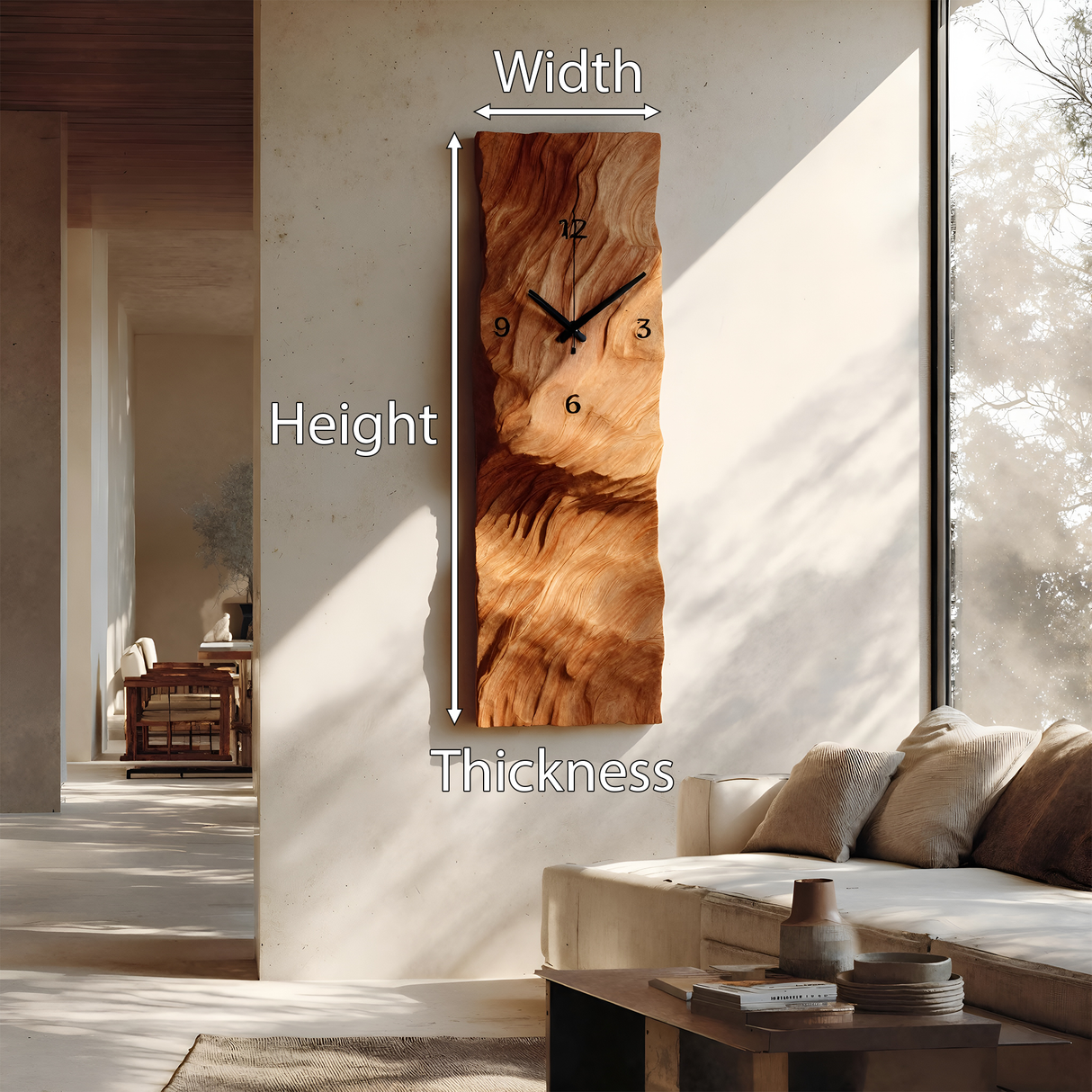 Modern Vertical Wall Clock For Living Room