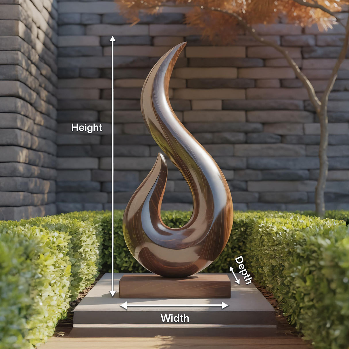 Handcrafted Abstract Sculpture For Outdoor Wall Design