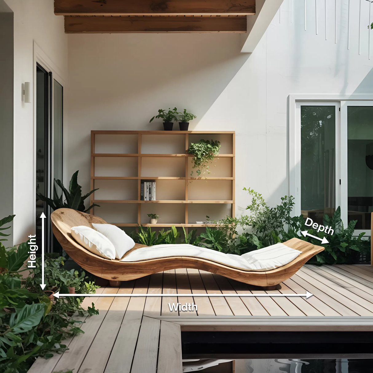 Mid Century Wooden Daybed For Modern Bedroom Furniture Decor