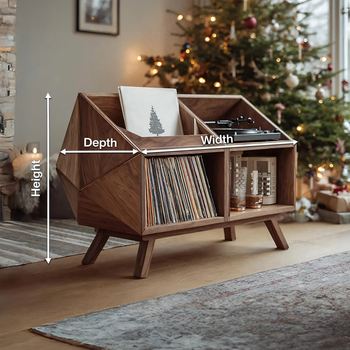 Modern Record Stand For Living Room Vinyl Storage Christmas
