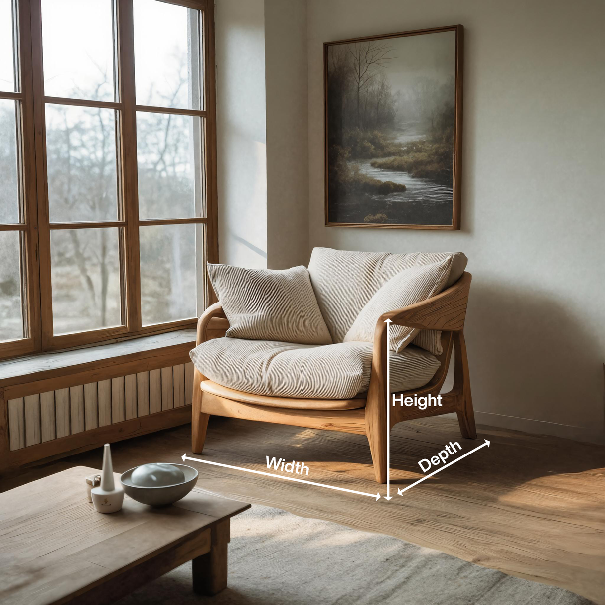 Modern Handcrafted Armchair For Living Room Or Reading Corner