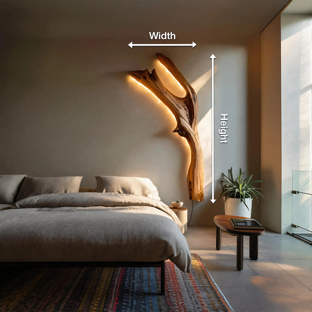 Contemporary Wall Sconce With Two Branch Design For Bedroom