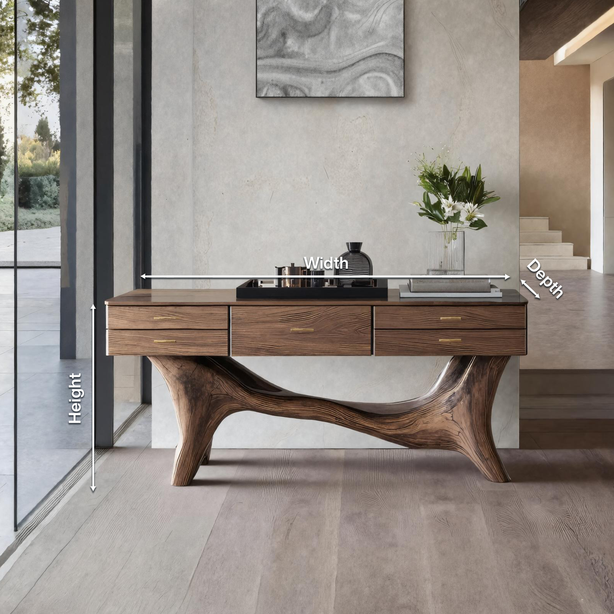 Handcrafted Wooden Console Table For Entryway Design Inspiration