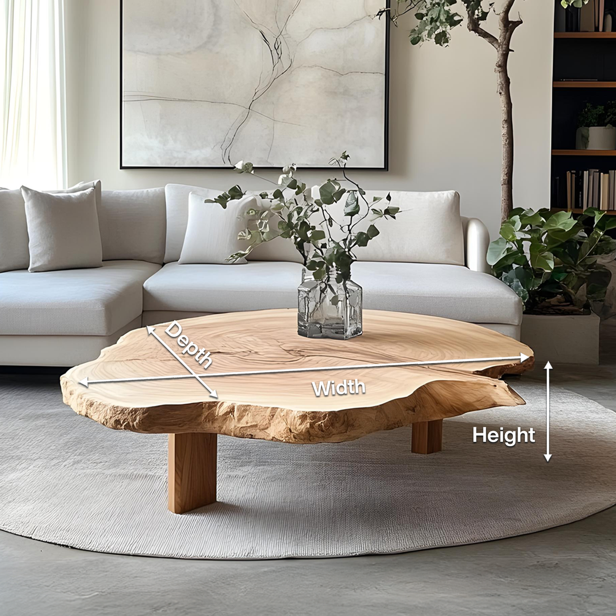 Farmhouse Solid Wood Table For Living Room Use