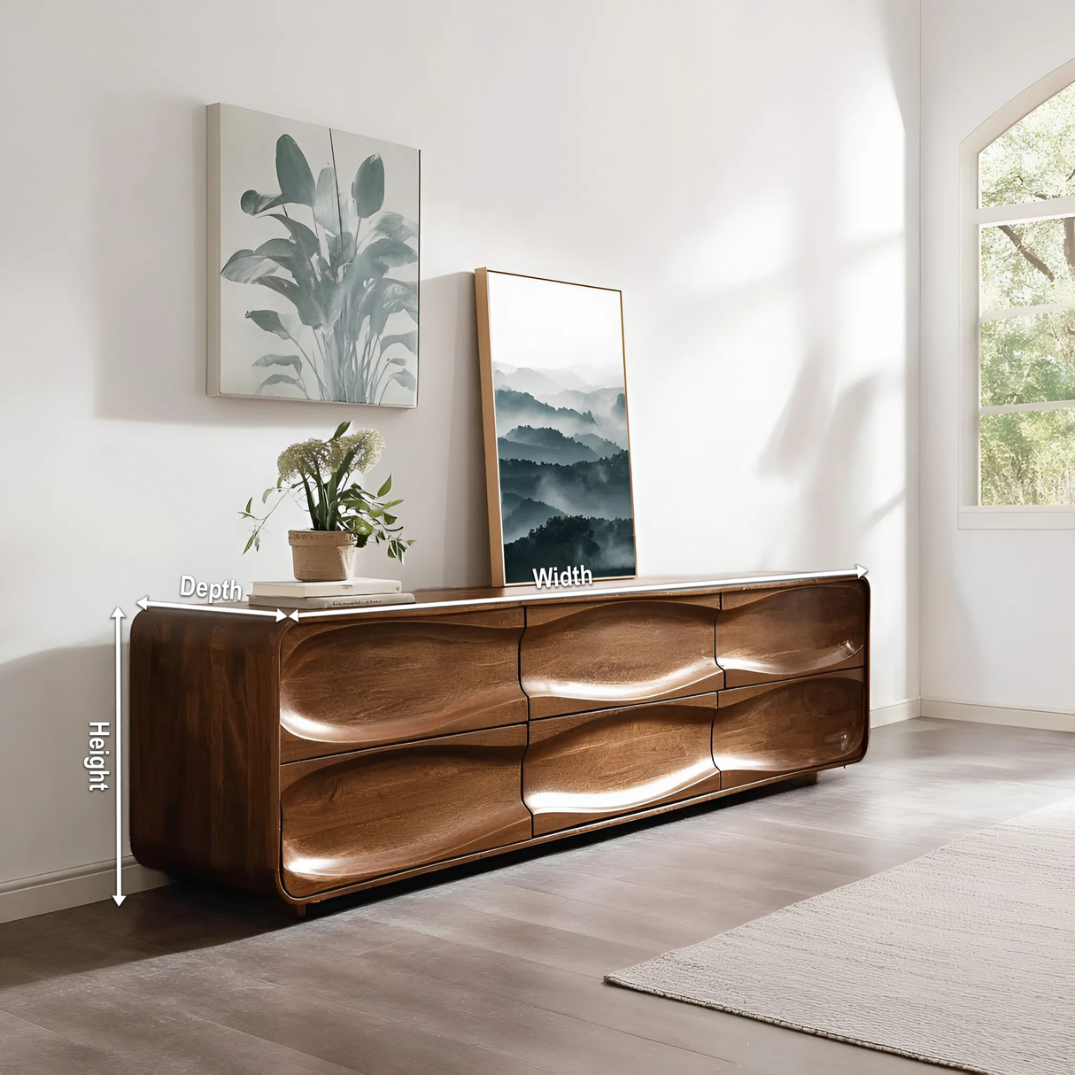 Handcrafted Storage Cabinet For Living Room