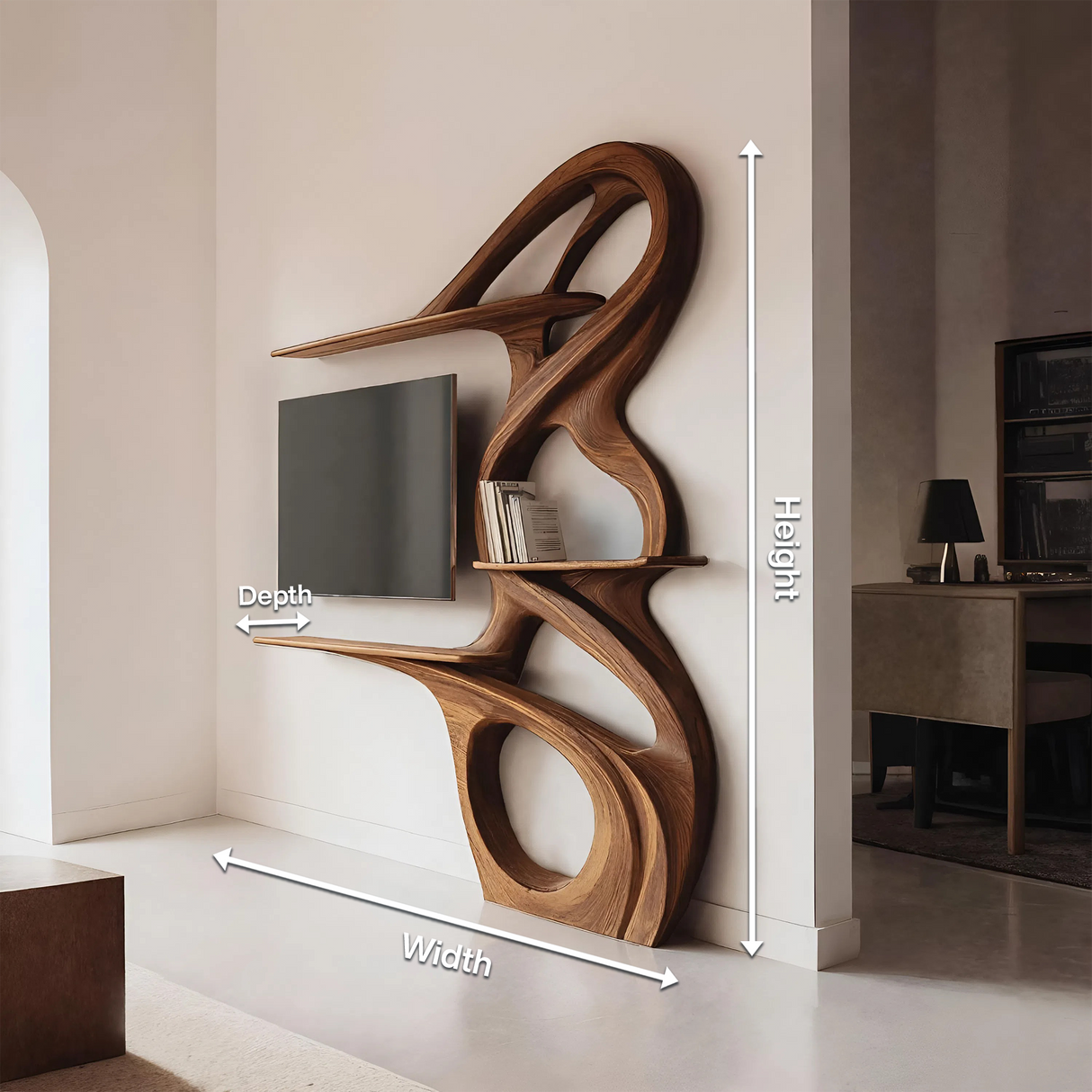 Minimalist TV Shelf Floating For Home Interior