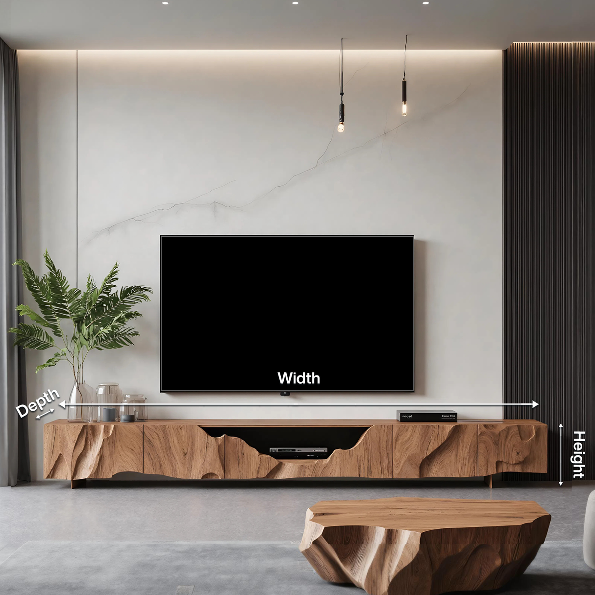 Rustic Handcrafted TV Cabinet For Home Decor