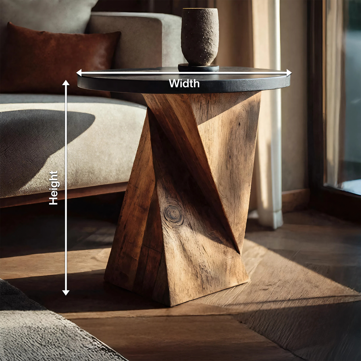 Mid Century Wooden Side Table For Cozy Bedroom Nightstand