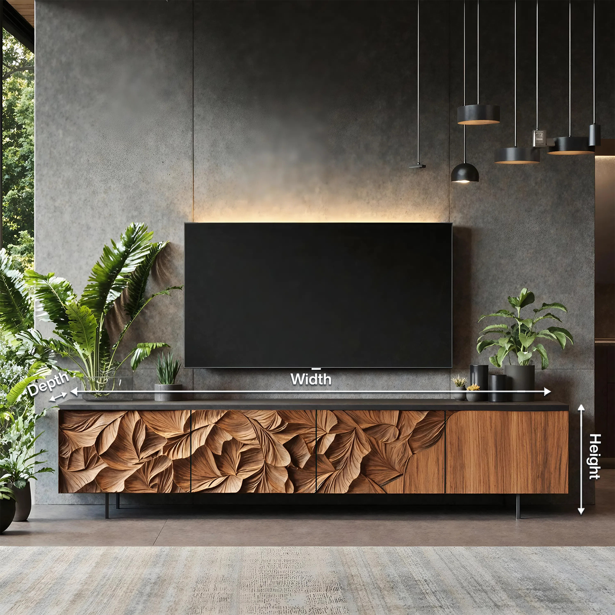 Farmhouse TV Cabinet For Cozy Living Room Design