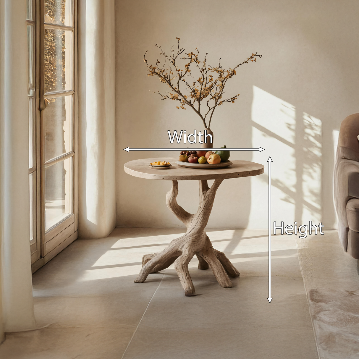 Handcrafted Wooden End Table For Furniture Decor Unique Design