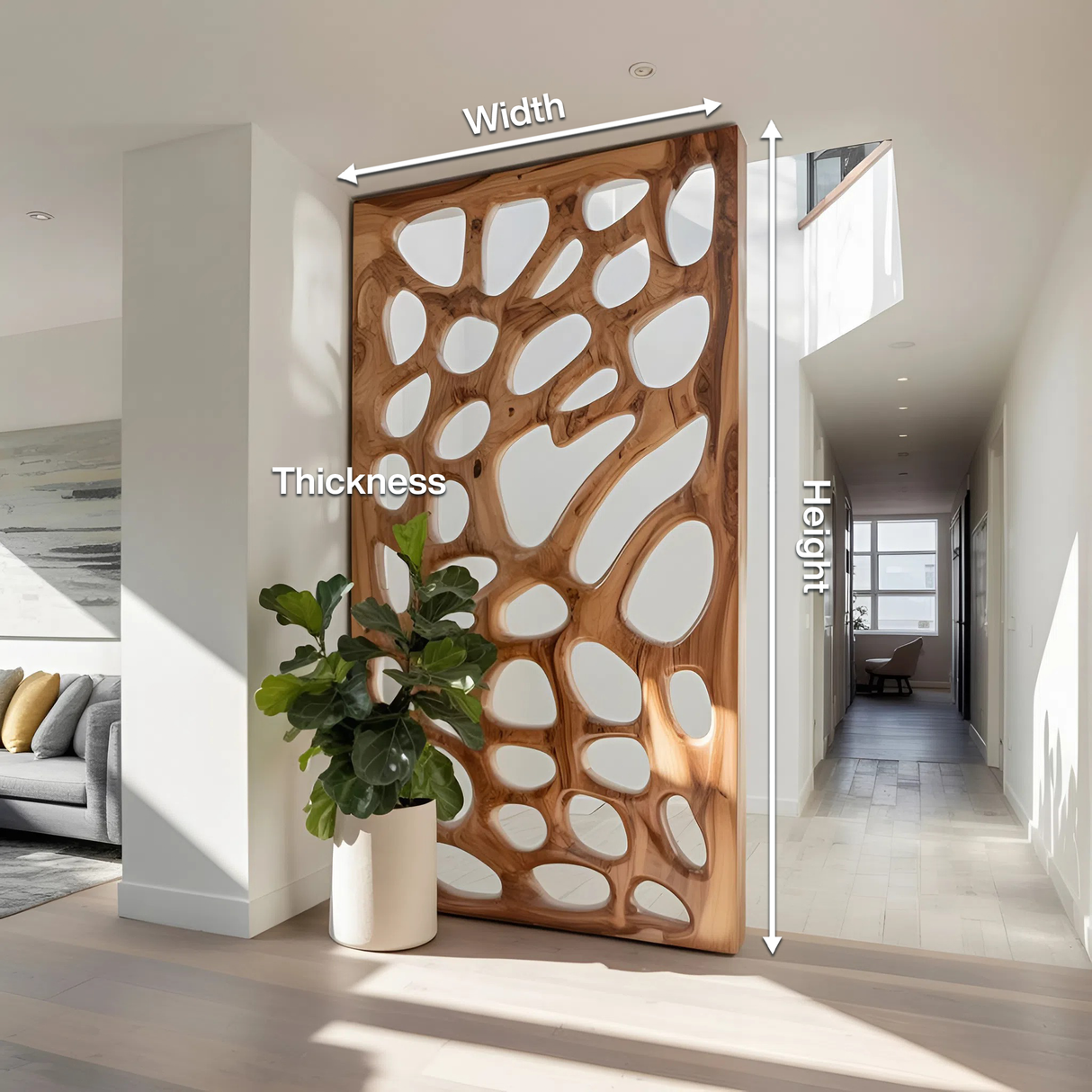 Modern Organic Partition For Living Room Or Interior