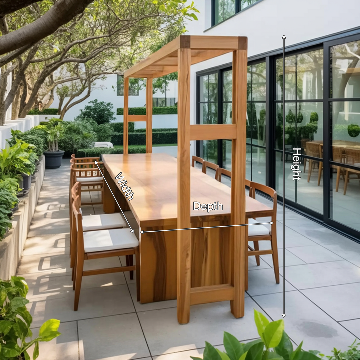 Modern Outdoor Dining Table For Patio Or Garden Space