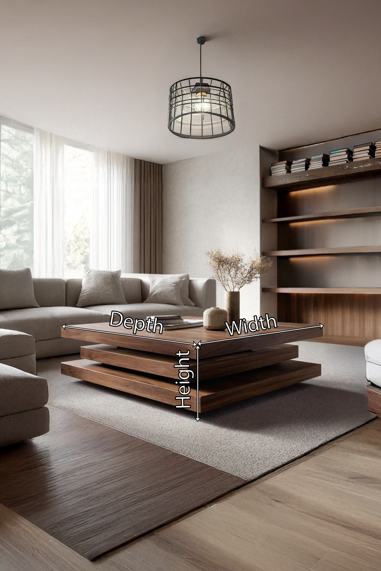 Rustic Mid Century Live Edge Coffee Table For Furniture Accent