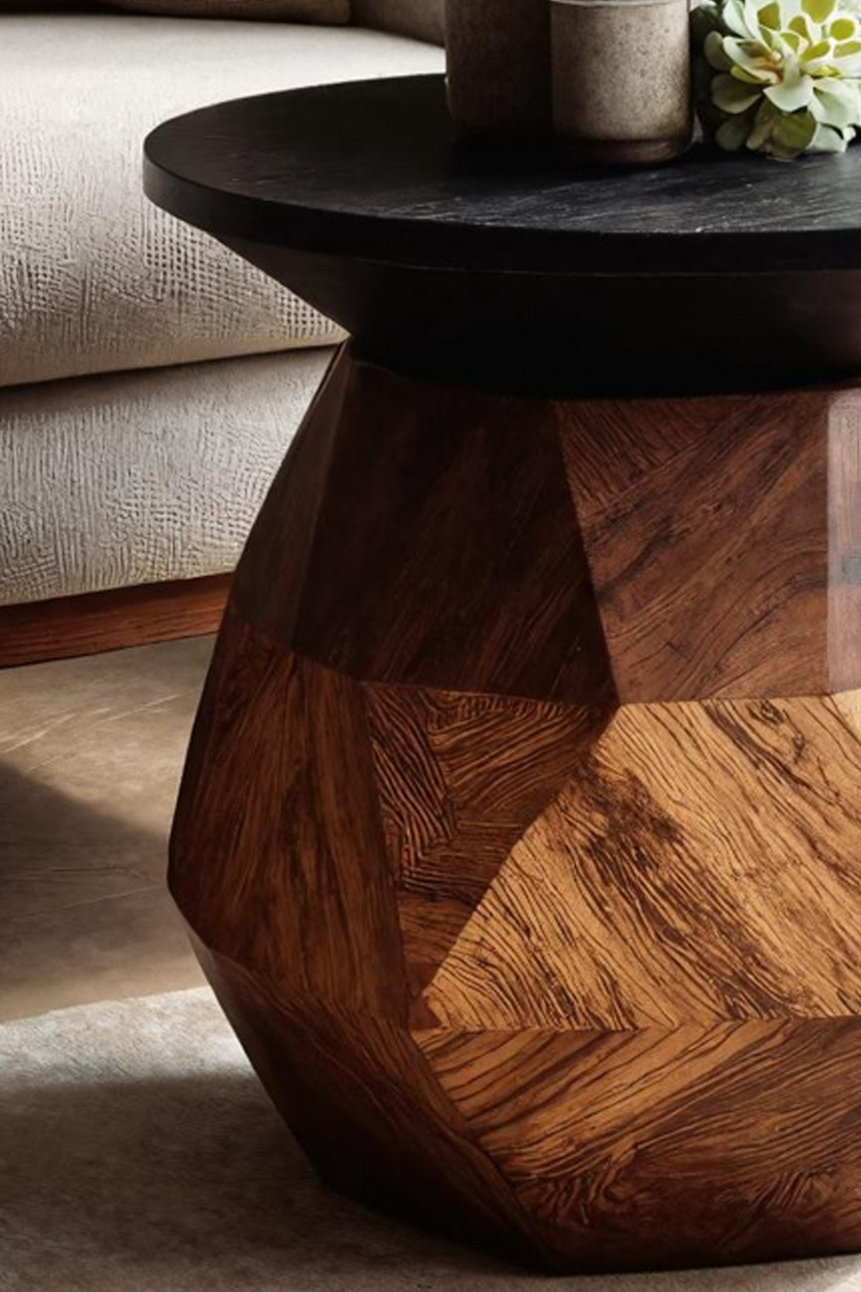 Modern Solid Wood End Table For Minimal Interior Design