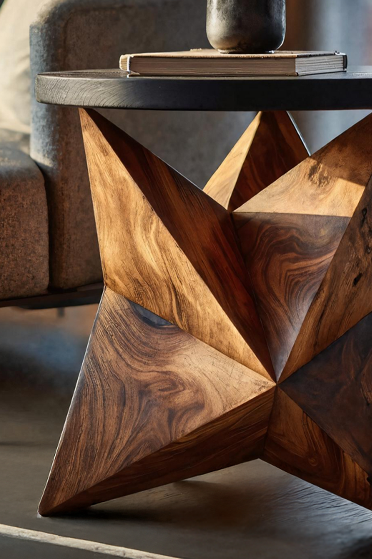 Handcrafted Wooden Side Table For Elegant Furniture Decor