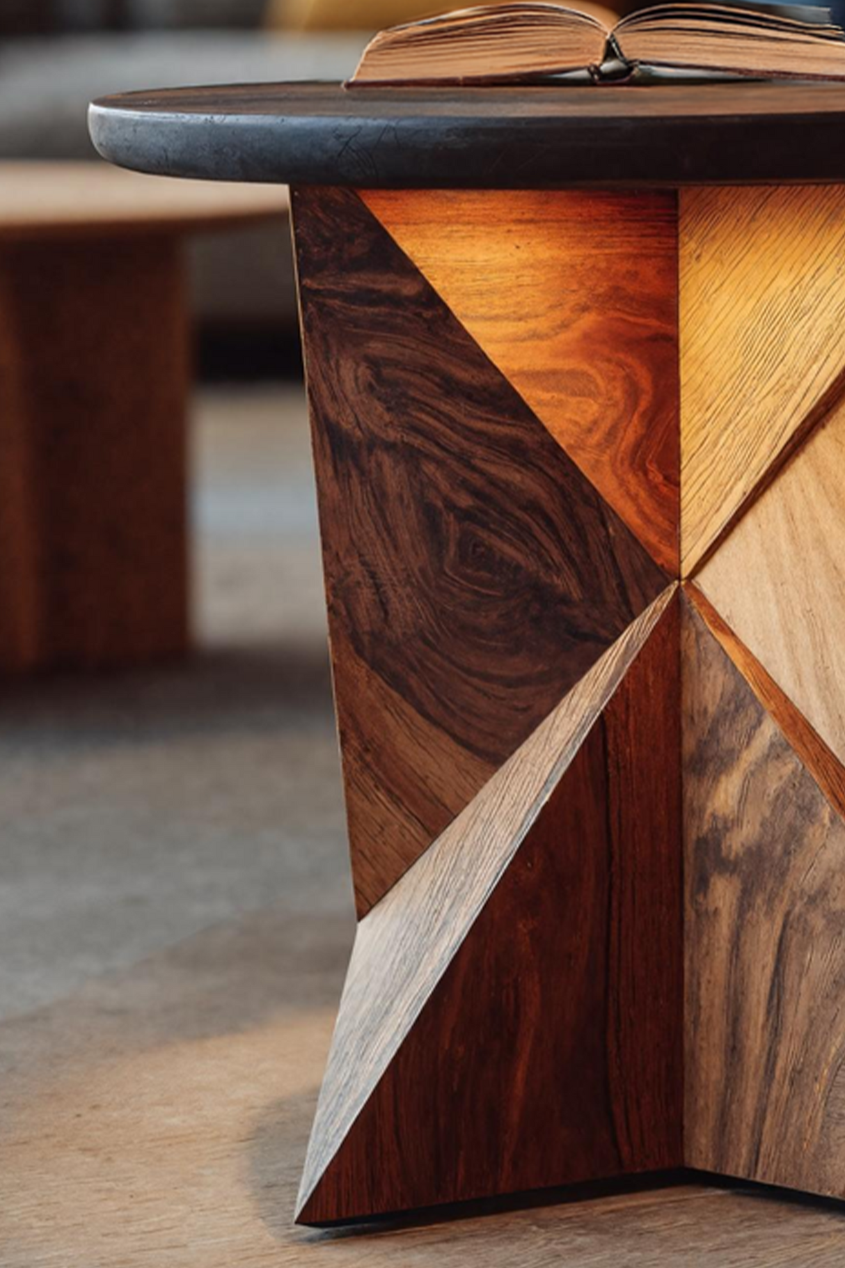 Farmhouse Live Edge Side Table For Natural Interior Decor