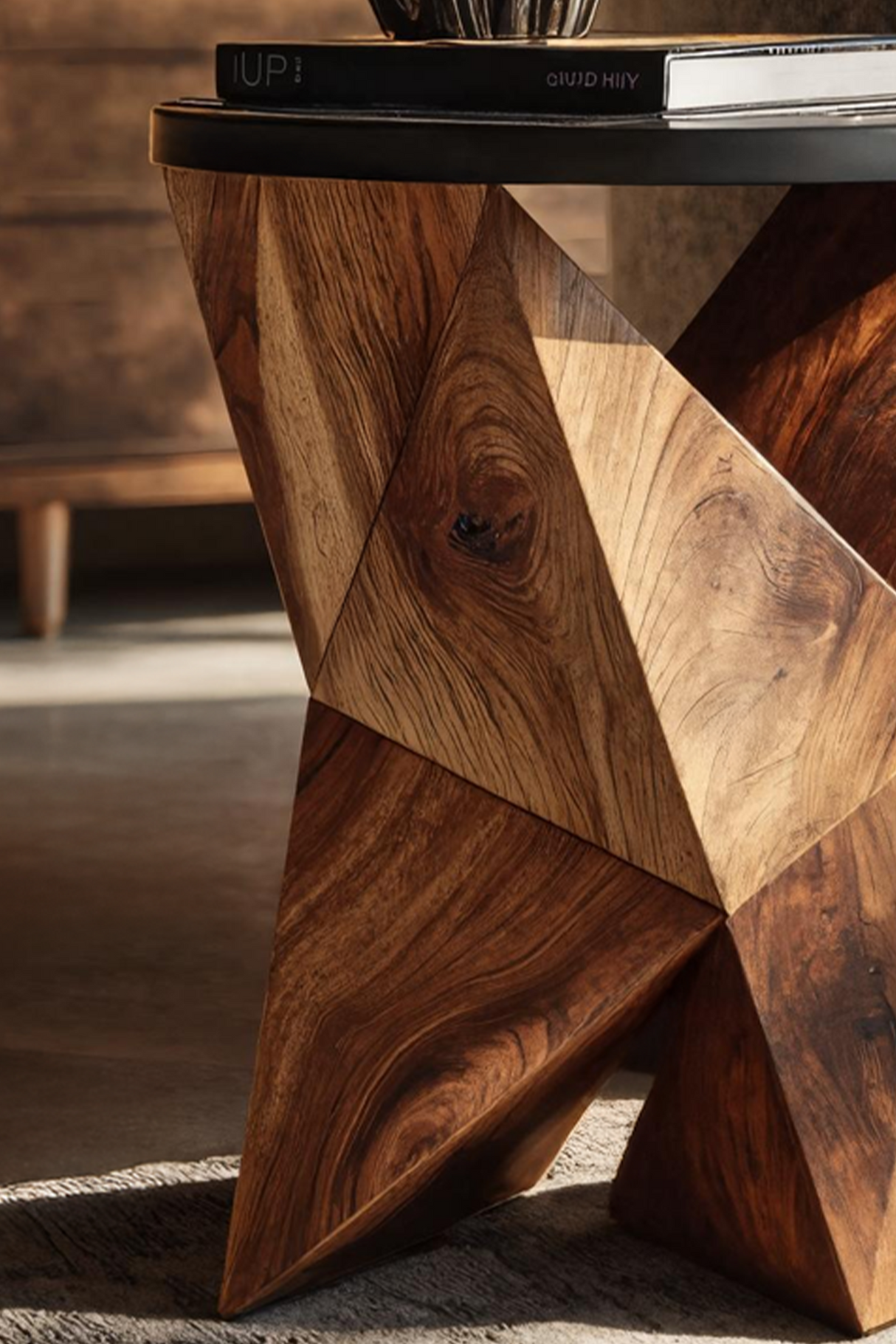 Handcrafted Wooden Side Table For Designer Entryway